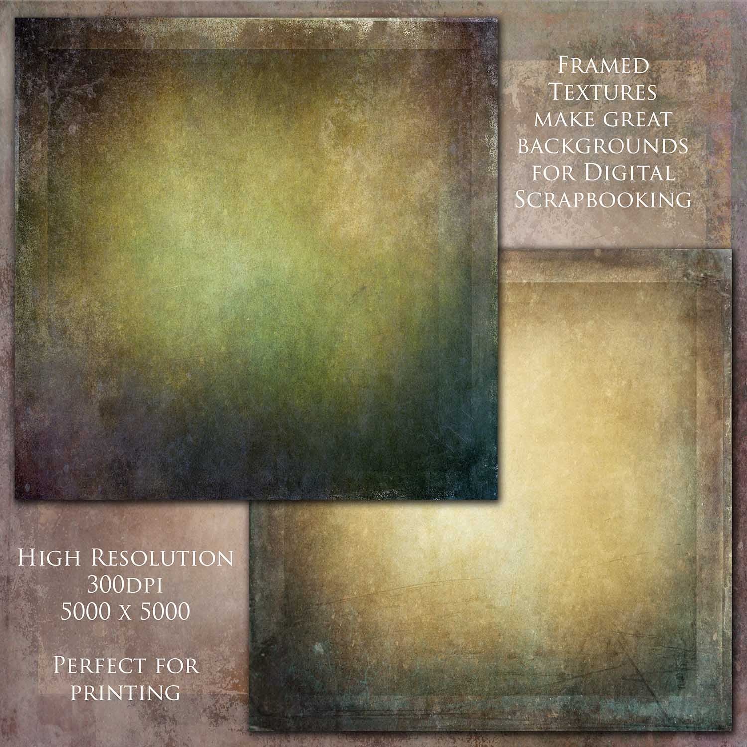 10 Fine Art TEXTURES - FRAMED Set 5